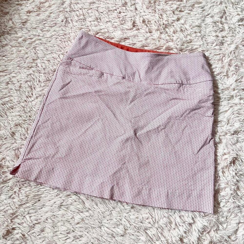 S.C. & CO. Coral Geometric Golf Athletic Classic Pockets 360 Tummy Control Skort